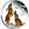 Lunar3 Nyúl éve 2023 3x1 uncia ezüst érmeszett ("Rabbit Trio")