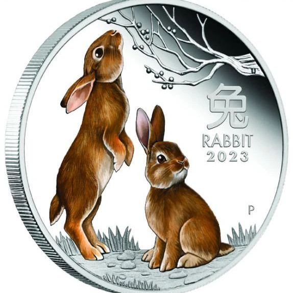 Lunar3 Nyúl éve 2023 3x1 uncia ezüst érmeszett ("Rabbit Trio")