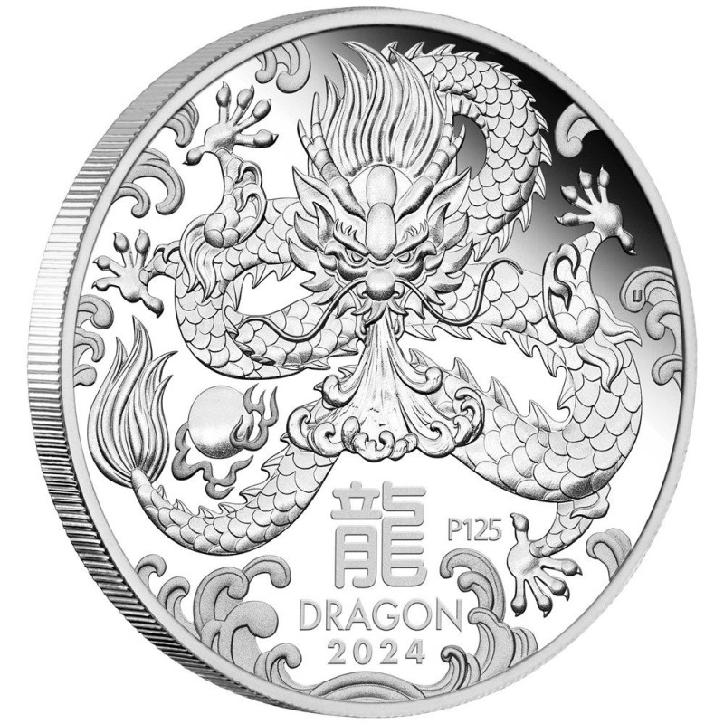 Lunar3 Sárkány éve 2024 3x1 uncia ezüst érmeszett ("Dragon Trio")