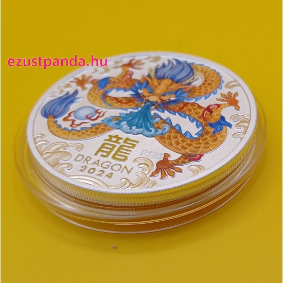 Lunar3 Sárkány éve 2024 1 uncia színes ezüst pénzérme