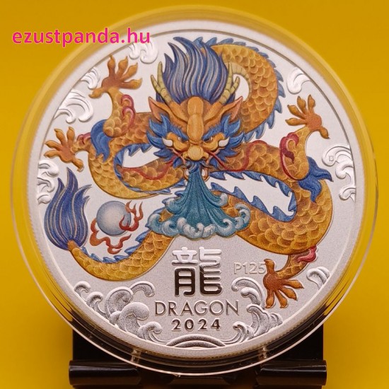 Lunar3 Sárkány éve 2024 1 uncia színes ezüst pénzérme