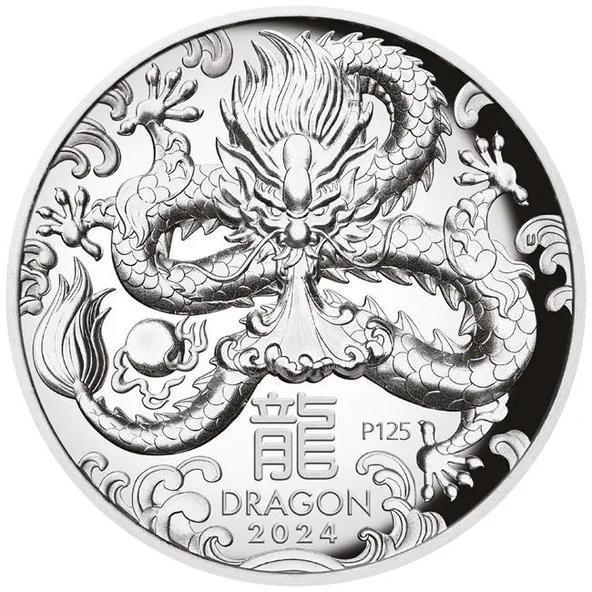 Lunar3 Sárkány éve 2024 5 uncia high relief ezüst pénzérme - CSAK 388 PÉLDÁNYBAN! Lunar3 Sárkány éve 2024 5 uncia high relief ezüst pénzérme - CSAK 388 PÉLDÁNYBAN!