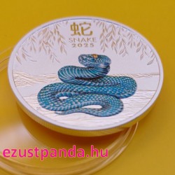 Lunar3 Kígyó éve 2025 1 uncia színes ezüst pénzérme