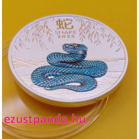 Lunar3 Kígyó éve 2025 1 uncia színes ezüst pénzérme