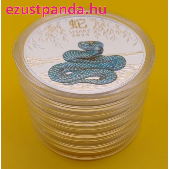 Lunar3 Kígyó éve 2025 1 uncia színes ezüst pénzérme