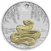 Lunar3 Kígyó éve 2025 1 uncia aranyozott ezüst pénzérme