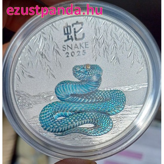 Lunar3 Kígyó éve 2025 5 uncia színes ezüst pénzérme