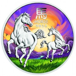 Lunar3 Ló éve 2026 1 uncia ezüst pénzérme - SZÍNES KÜLÖNKIADÁS!