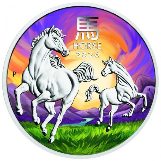 Lunar3 Ló éve 2026 1 uncia ezüst pénzérme - SZÍNES KÜLÖNKIADÁS! Lunar3 Ló éve 2026 1 uncia ezüst pénzérme - SZÍNES KÜLÖNKIADÁS!