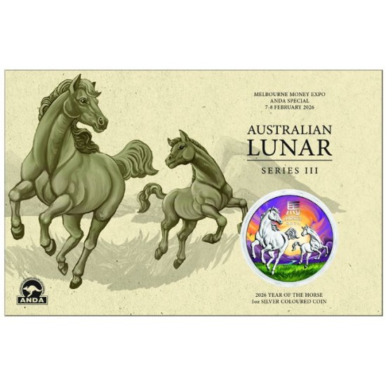 Lunar3 Ló éve 2026 1 uncia ezüst pénzérme - SZÍNES KÜLÖNKIADÁS! Lunar3 Ló éve 2026 1 uncia ezüst pénzérme - SZÍNES KÜLÖNKIADÁS!