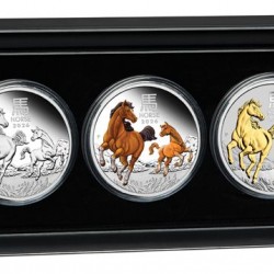 Lunar3 Ló éve 2026 3x1 uncia ezüst érmeszett ("Horse Trio")