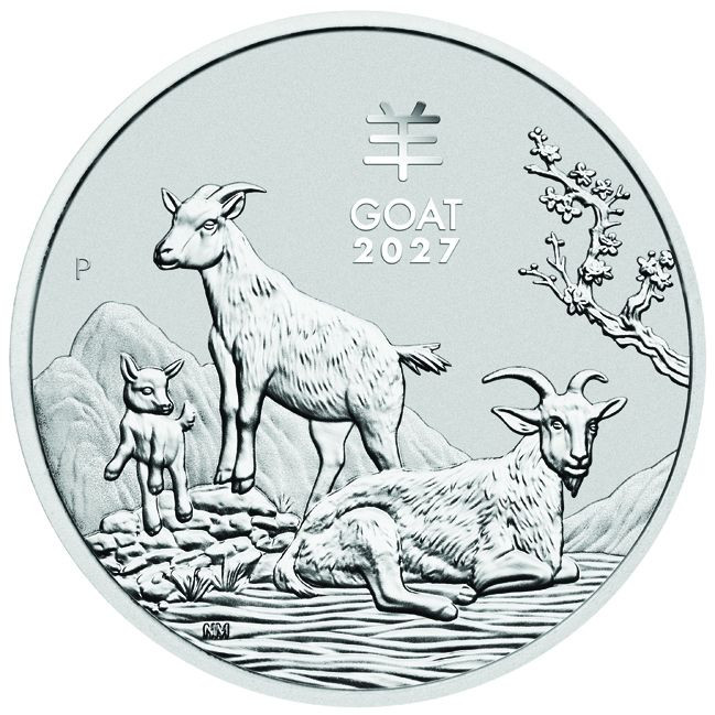 Lunar3 Kecske éve 2027 1 kilogramm ezüst pénzérme