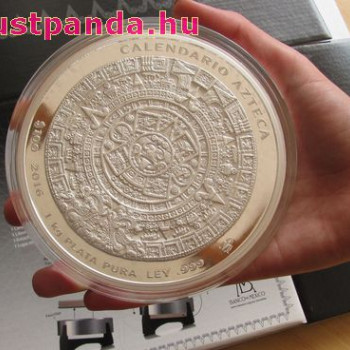 Azték naptár / Aztec Calendar 2016 1 kg proof ezüst pénzérme Mexikó