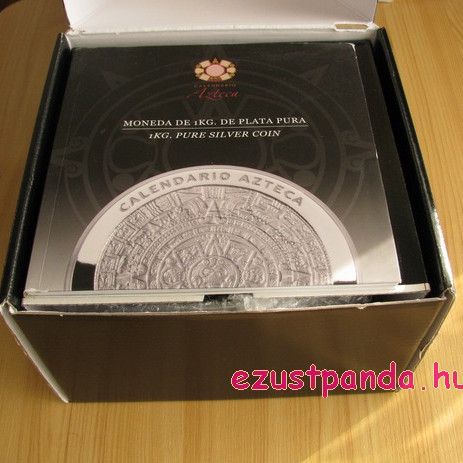 Azték naptár / Aztec Calendar 2015 1 kg proof ezüst pénzérme Mexikó