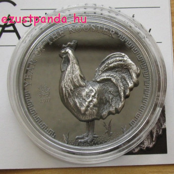 Kakas éve 2017 mongol proof high-relief ezüst pénzérme