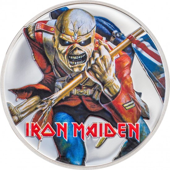 Iron Maiden 2023 1 uncia Cook-szk proof ezüst pénzérme - CSAK 1983 példányban!