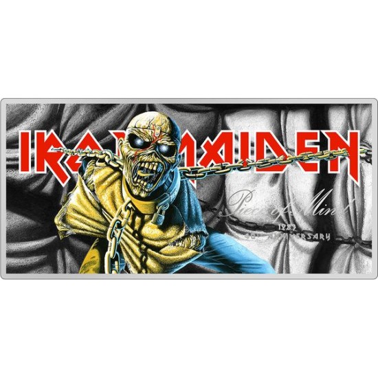 Iron Maiden - Piece of Mind 40. évforduló 1983-2023 Cook-szk 5g ezüst fólia érme Iron Maiden - Piece of Mind 40. évforduló 1983-2023 Cook-szk 5g ezüst fólia érme
