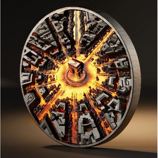 Párizs éjszaka - Cook-szigetek 2026 3 uncia high-relief, proof ezüst pénzérme 