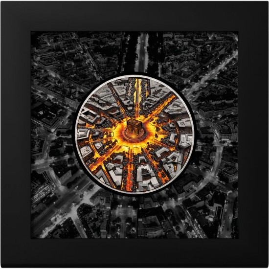 Párizs éjszaka - Cook-szigetek 2026 3 uncia high-relief, proof ezüst pénzérme 