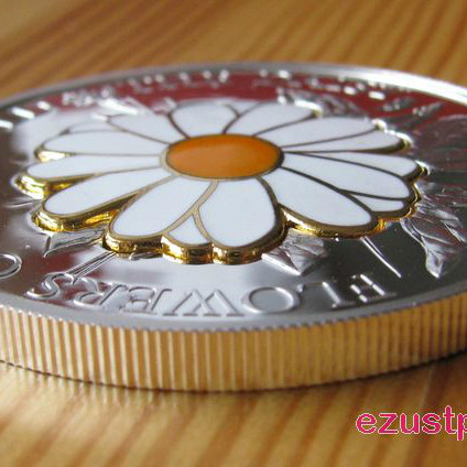 Százszorszép 2011 proof ezüst pénzérme rekeszzománccal
