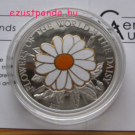 Százszorszép 2011 proof ezüst pénzérme rekeszzománccal