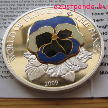 Árvácska 2009 proof ezüst pénzérme rekeszzománccal