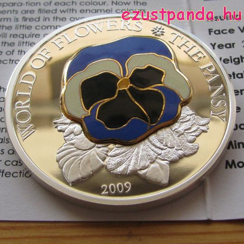 Árvácska 2009 proof ezüst pénzérme rekeszzománccal