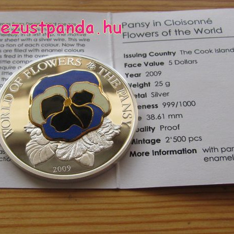 Árvácska 2009 proof ezüst pénzérme rekeszzománccal