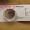 Moldavit meteorit 2014 proof ezüst pénzérme meteoritdarabkával