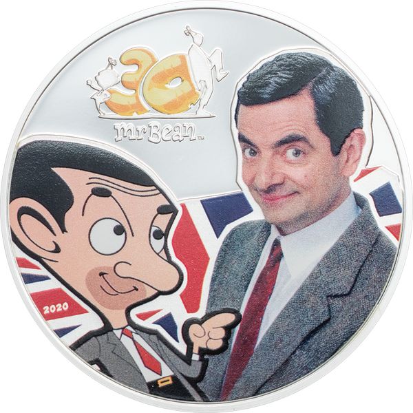 Mr Bean 30. évforduló 2020 Cook-szigetek 1 uncia proof ezüst pénzérme