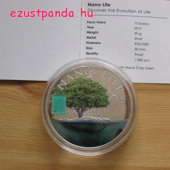 NANO Life - "Az élet evolúciója" 2015 proof ezüst pénzérme nano-chippel NANO Life - "Az élet evolúciója" 2015 proof ezüst pénzérme nano-chippel