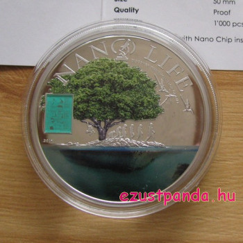 NANO Life - "Az élet evolúciója" 2015 proof ezüst pénzérme nano-chippel