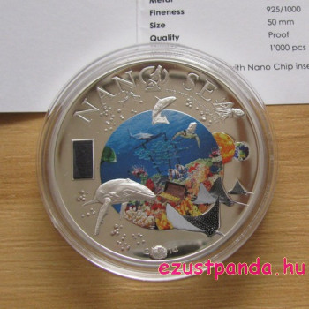 NANO Sea - "A tenger" 2014 proof ezüst pénzérme nano-chippel
