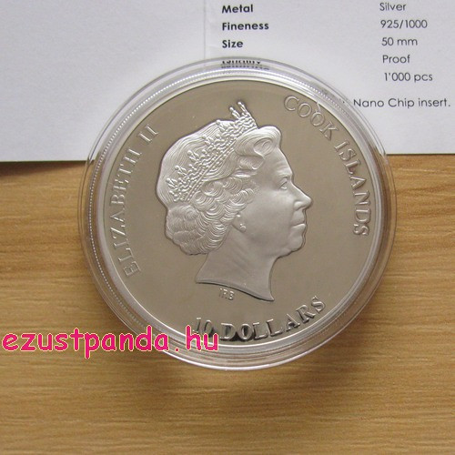 NANO Sea - "A tenger" 2014 proof ezüst pénzérme nano-chippel