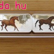 Lunar Ló éve 2014 4x1 uncia színes proof ezüst érmeszett Lunar Ló éve 2014 4x1 uncia színes proof ezüst érmeszett