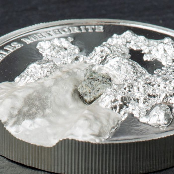 Vinales meteorit 2020 1 uncia proof ezüst pénzérme meteoritdarabbal