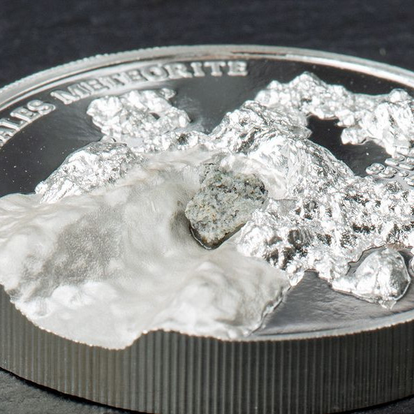 Vinales meteorit 2020 1 uncia proof ezüst pénzérme meteoritdarabbal