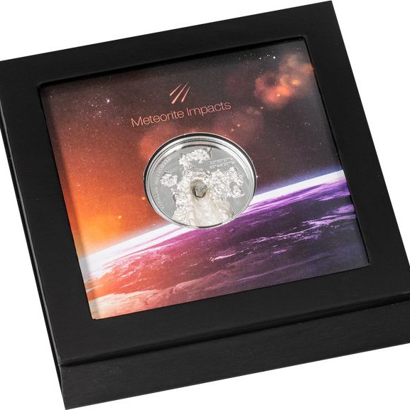 Vinales meteorit 2020 1 uncia proof ezüst pénzérme meteoritdarabbal