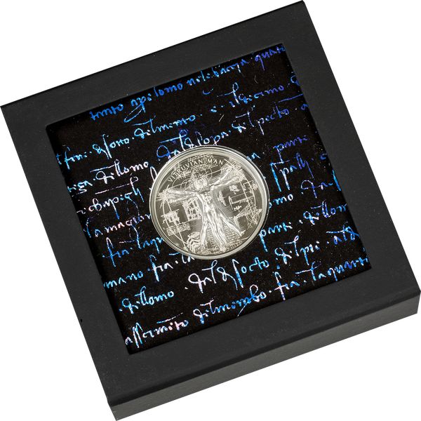A Vitruvius-i ember - Leonardo da Vinci - Cook-szk 2021 1 uncia ezüst pénzérme röntgenképpel A Vitruvius-i ember - Leonardo da Vinci - Cook-szk 2021 1 uncia ezüst pénzérme röntgenképpel
