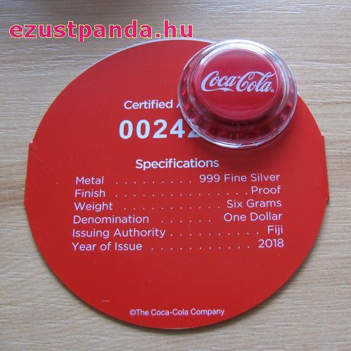 Coca-Cola kupak Fidzsi szigetek 2018 ezüst pénzérme