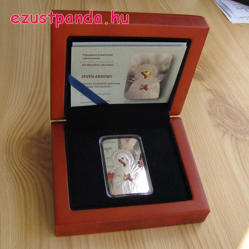Szűz Mária Ikon- Fiji 2013 1 uncia proof, konvex ezüst pénzérme Szűz Mária Ikon- Fiji 2013 1 uncia proof, konvex ezüst pénzérme