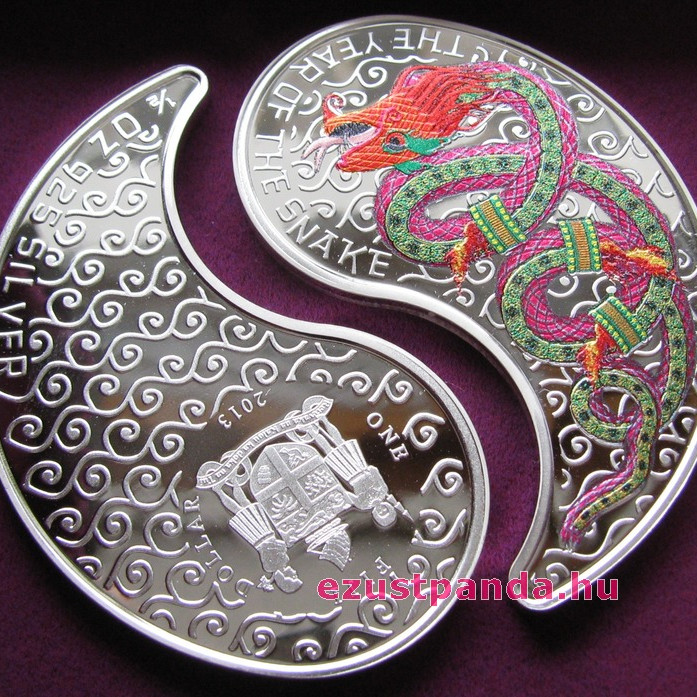 Yin-yang Kígyó 2013 2x0,5 uncia proof ezüst pénzérme Yin-yang Kígyó 2013 2x0,5 uncia proof ezüst pénzérme