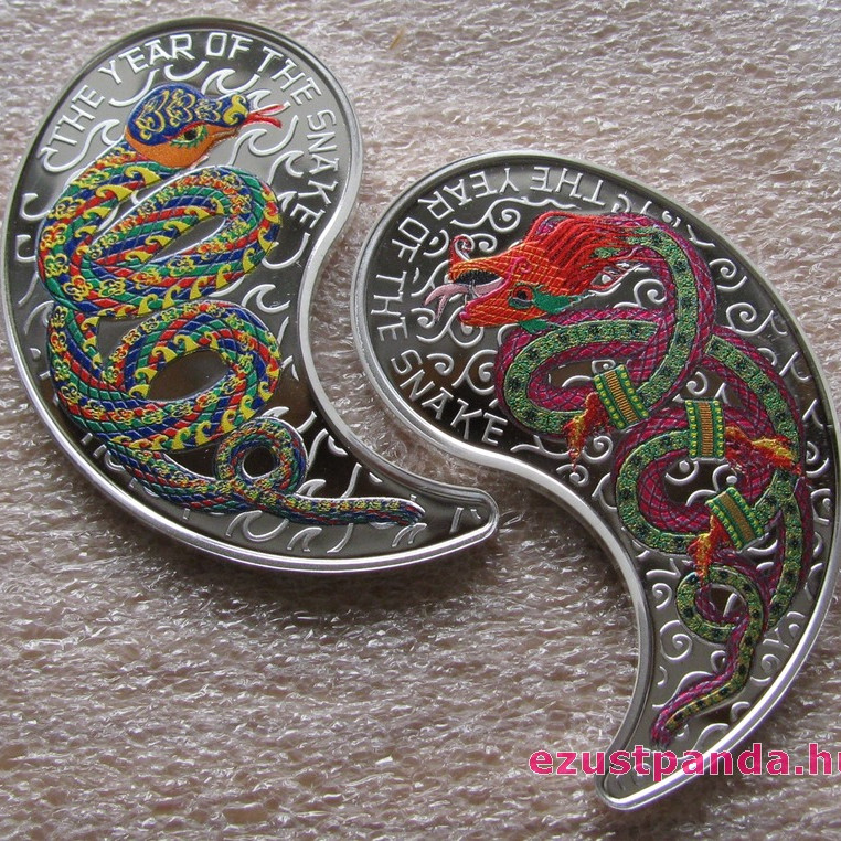 Yin-yang Kígyó 2013 2x0,5 uncia proof ezüst pénzérme Yin-yang Kígyó 2013 2x0,5 uncia proof ezüst pénzérme