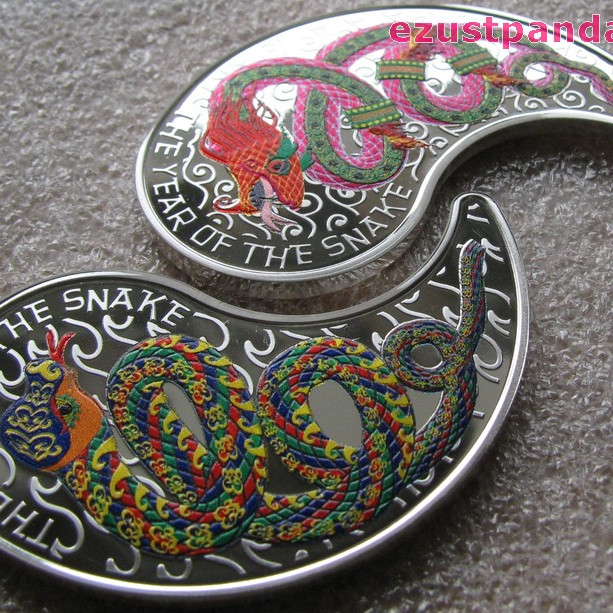Yin-yang Kígyó 2013 2x0,5 uncia proof ezüst pénzérme Yin-yang Kígyó 2013 2x0,5 uncia proof ezüst pénzérme