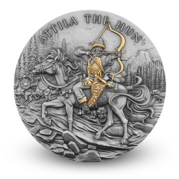 Attila, a hunok vezére - Niue 2026 2 uncia antikolt ezüst pénzérme
