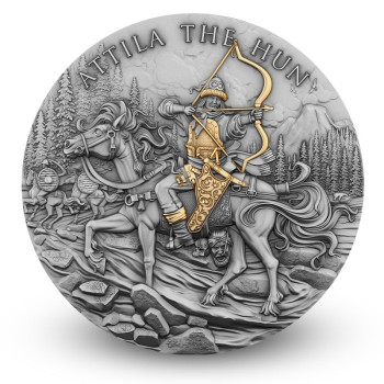 Attila, a hunok vezére - Niue 2026 2 uncia antikolt ezüst pénzérme