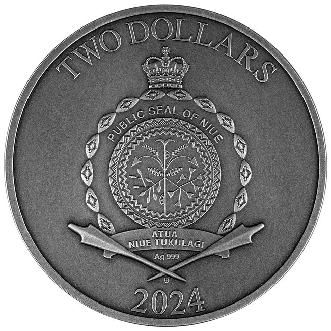 Holdnaptár 2024 2 uncia antikolt ezüst pénzérme - 600 PÉLDÁNYBAN! Holdnaptár 2024 2 uncia antikolt ezüst pénzérme - 600 PÉLDÁNYBAN!