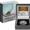 Brontosaurus - Niue 2021 1 uncia színes, antikolt ezüst pénzérme Brontosaurus - Niue 2021 1 uncia színes, antikolt ezüst pénzérme
