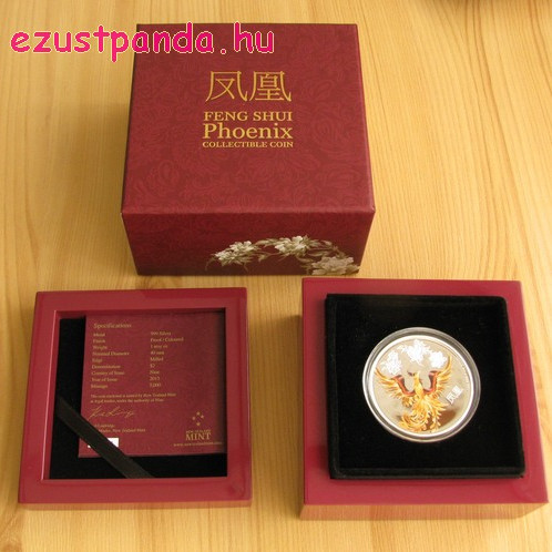 Feng Shui Főnix - Niue 2015 1 uncia proof ezüst pénzérme