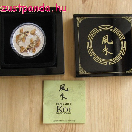 Feng Shui Koi pontyok - Niue 2012 1 uncia proof ezüst pénzérme